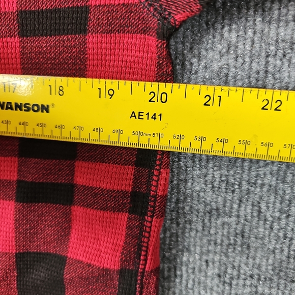 Polo Ralph Lauren Buffalo Plaid Check Waffle Thermal Shirt Men's Red/Black - Picture 6 of 9